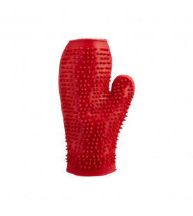 Red Pet Grooming Gloves