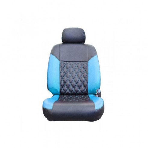 Leather Car Seat Cover Black and Blue