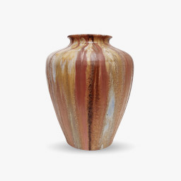 Vintage Mexican Doña Rosa Black Clay Cutwork Vase