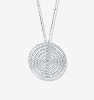 Diamond Round Circle Sterling Silver