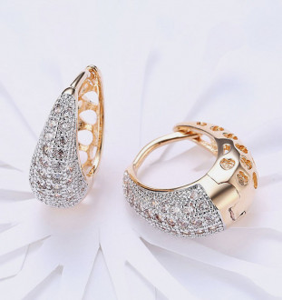 Gold Plated Crystal Earrings