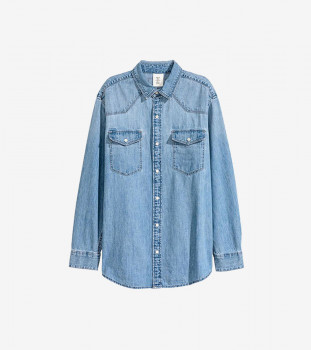 Relay Sky Blue Denim Washed Shirt