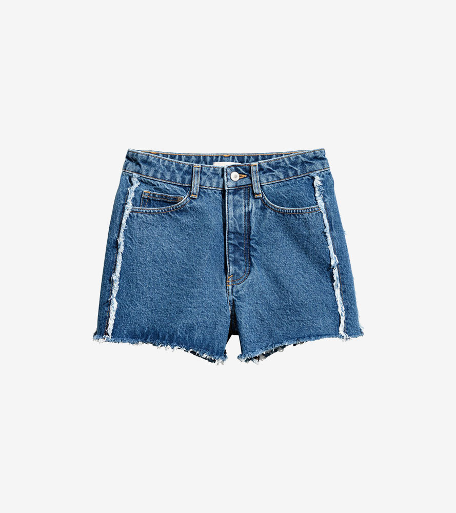 Blue Jean Denim Cutoff Shorts