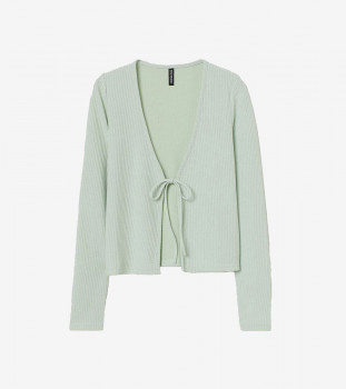 H&M Ribbed Cardigan Mint Green